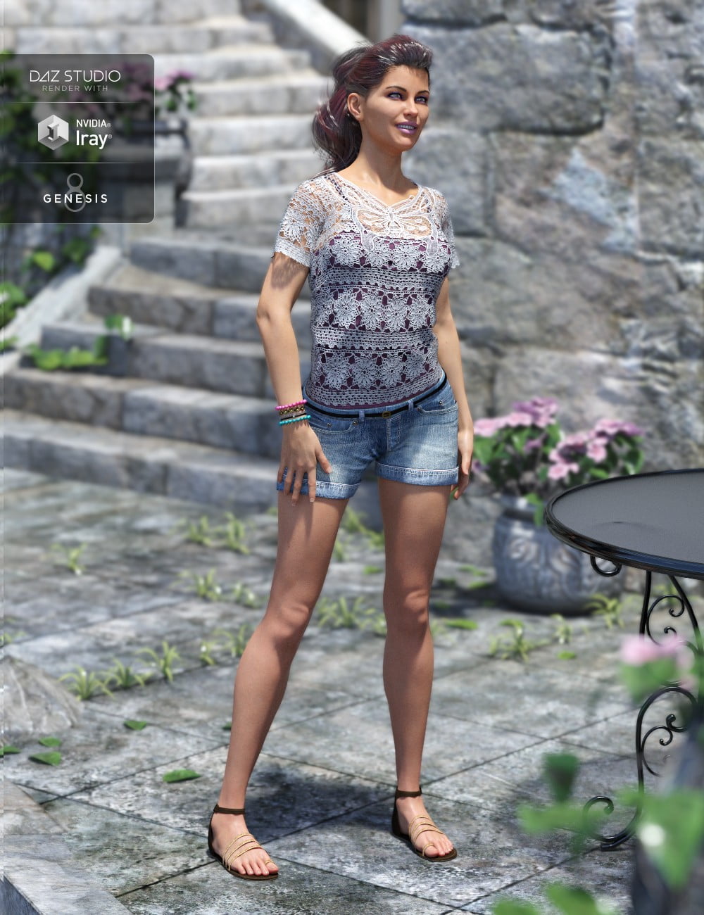 Boho Short Outfit Textures