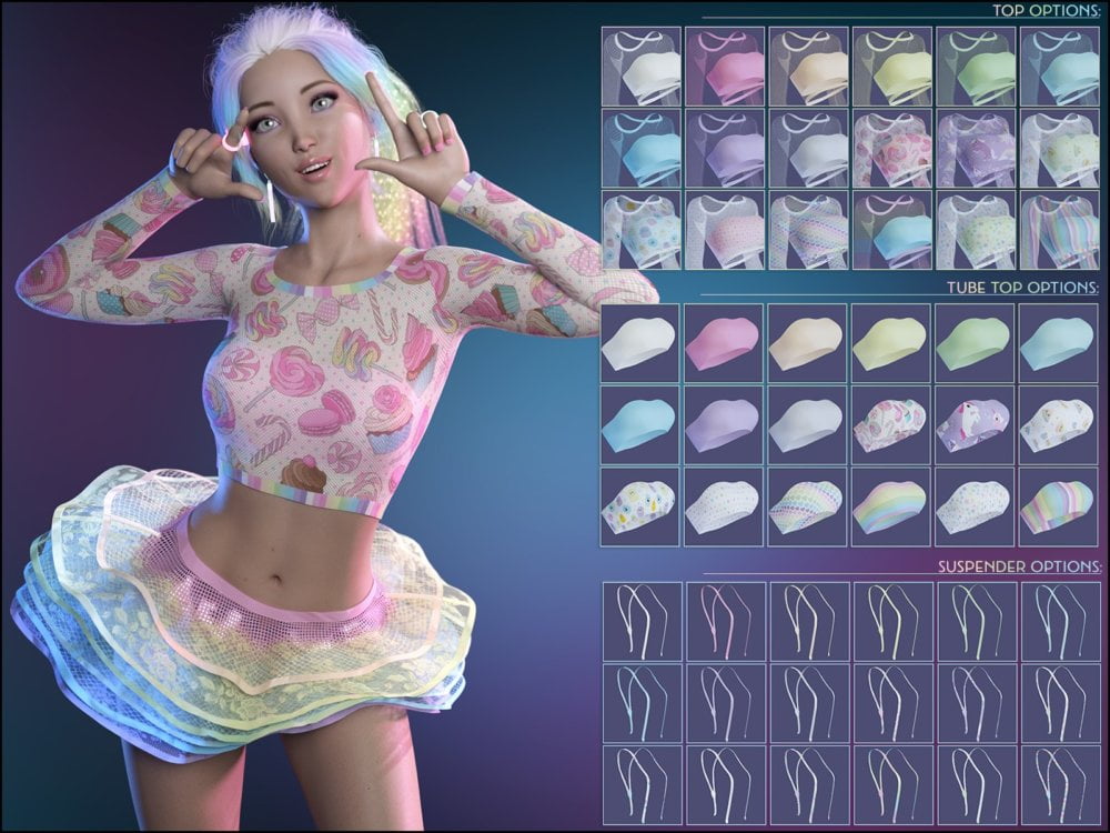 Party Monster Outfit Kawaii Textures