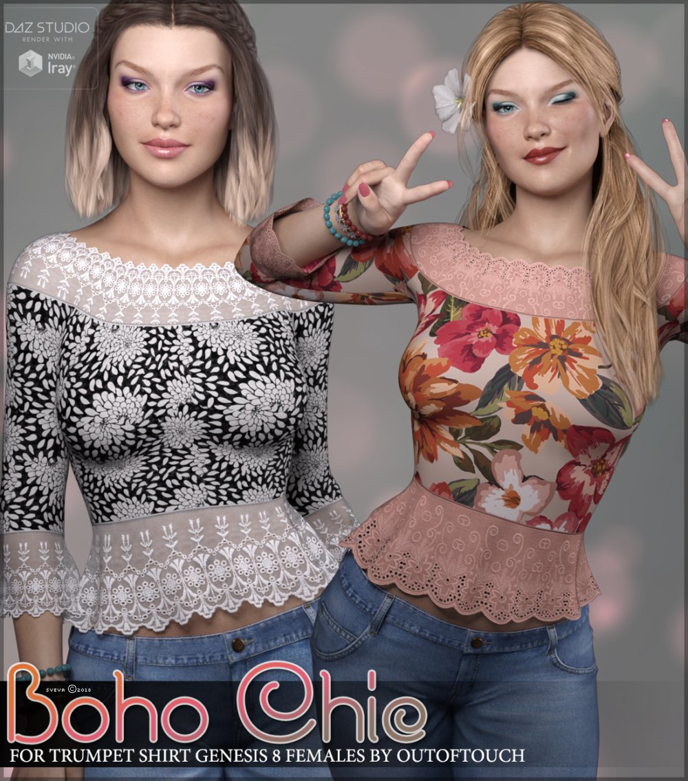 Boho Chic for Trumpet Shirt Genesis 8 Females