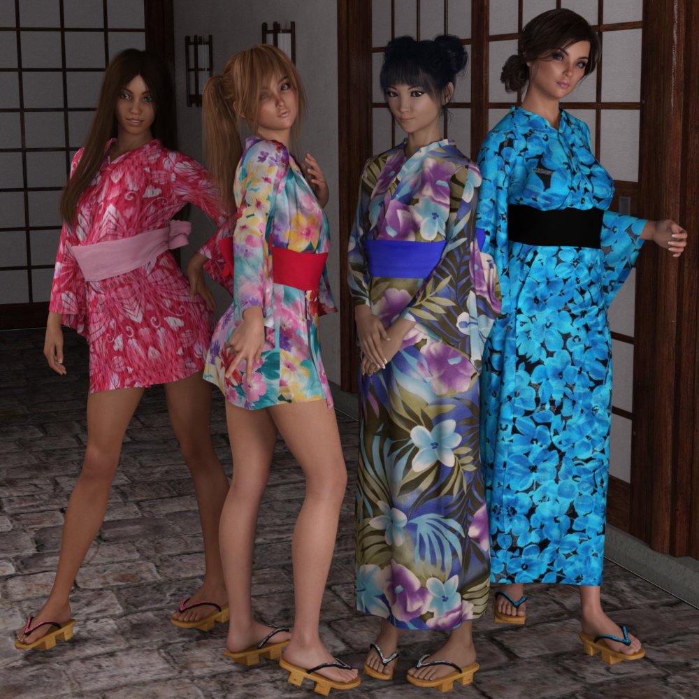 dForce Yukata for Genesis 8 Female
