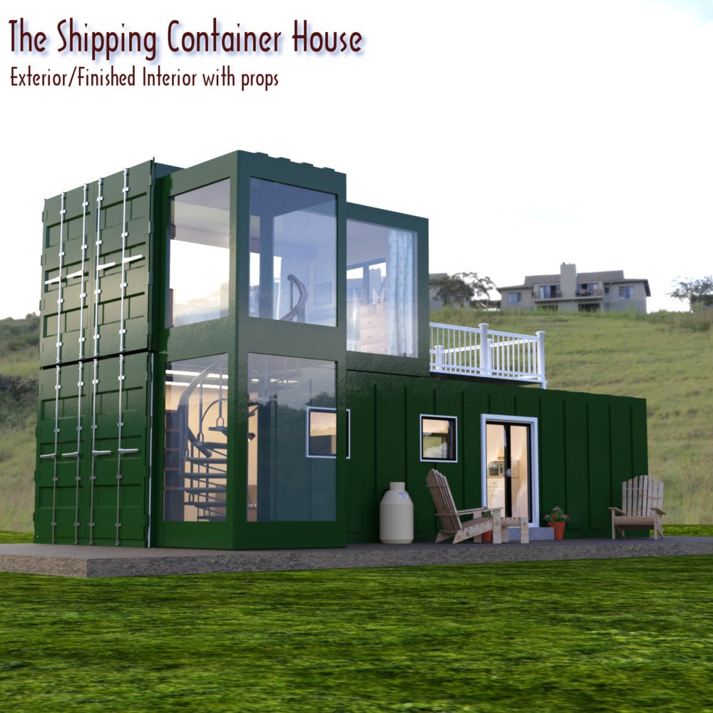 The Shipping Container House for DAZ Studio