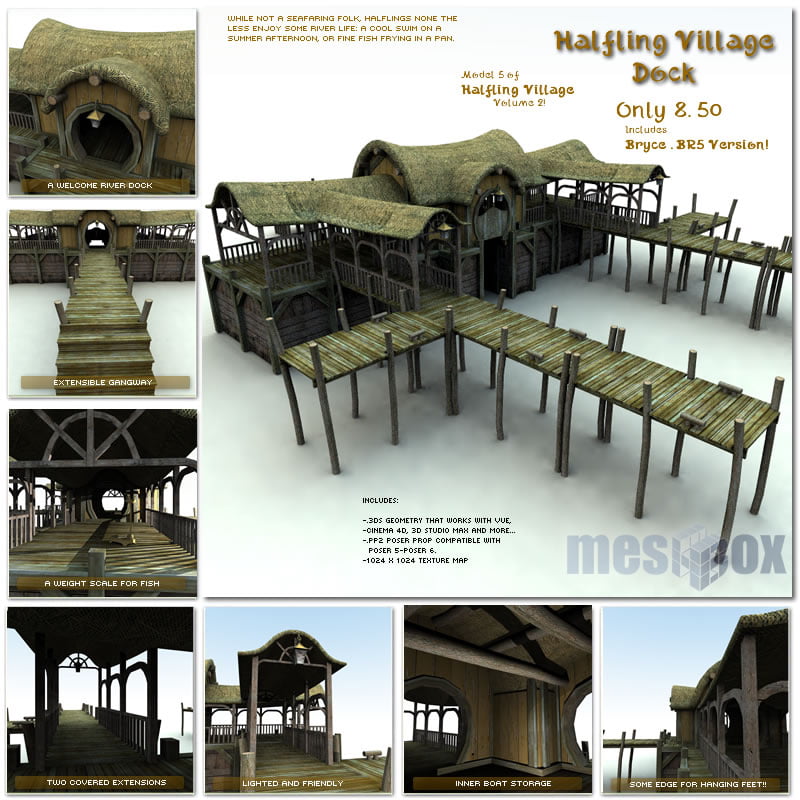 Halfling Village Dock (H1V205-3DS)