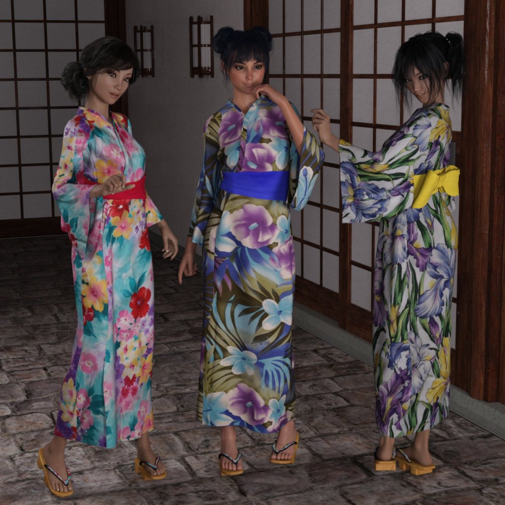 dForce Yukata for Genesis 8 Female