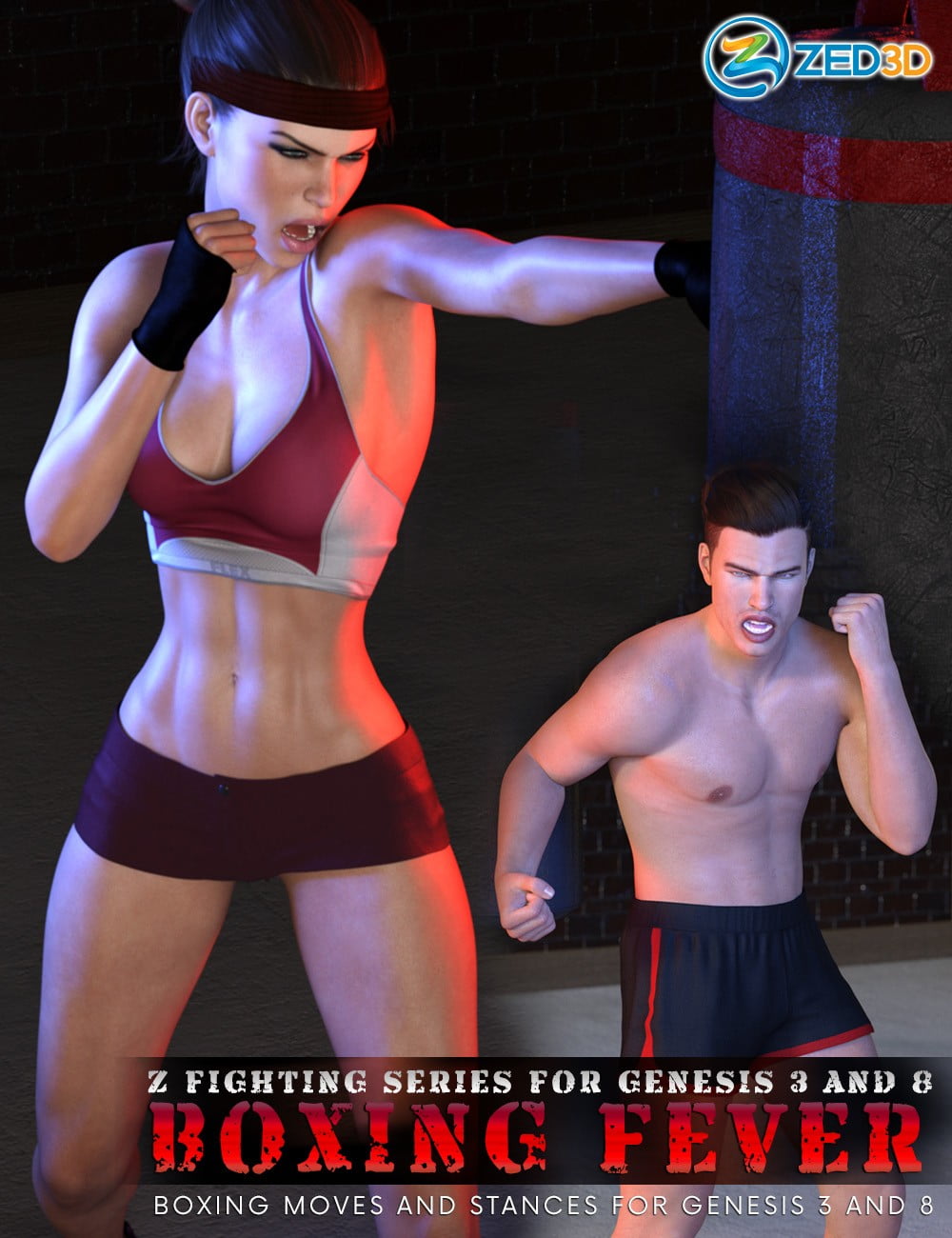Z Fighting Series: Boxing Fever - Poses and Partials for Genesis 3 and 8