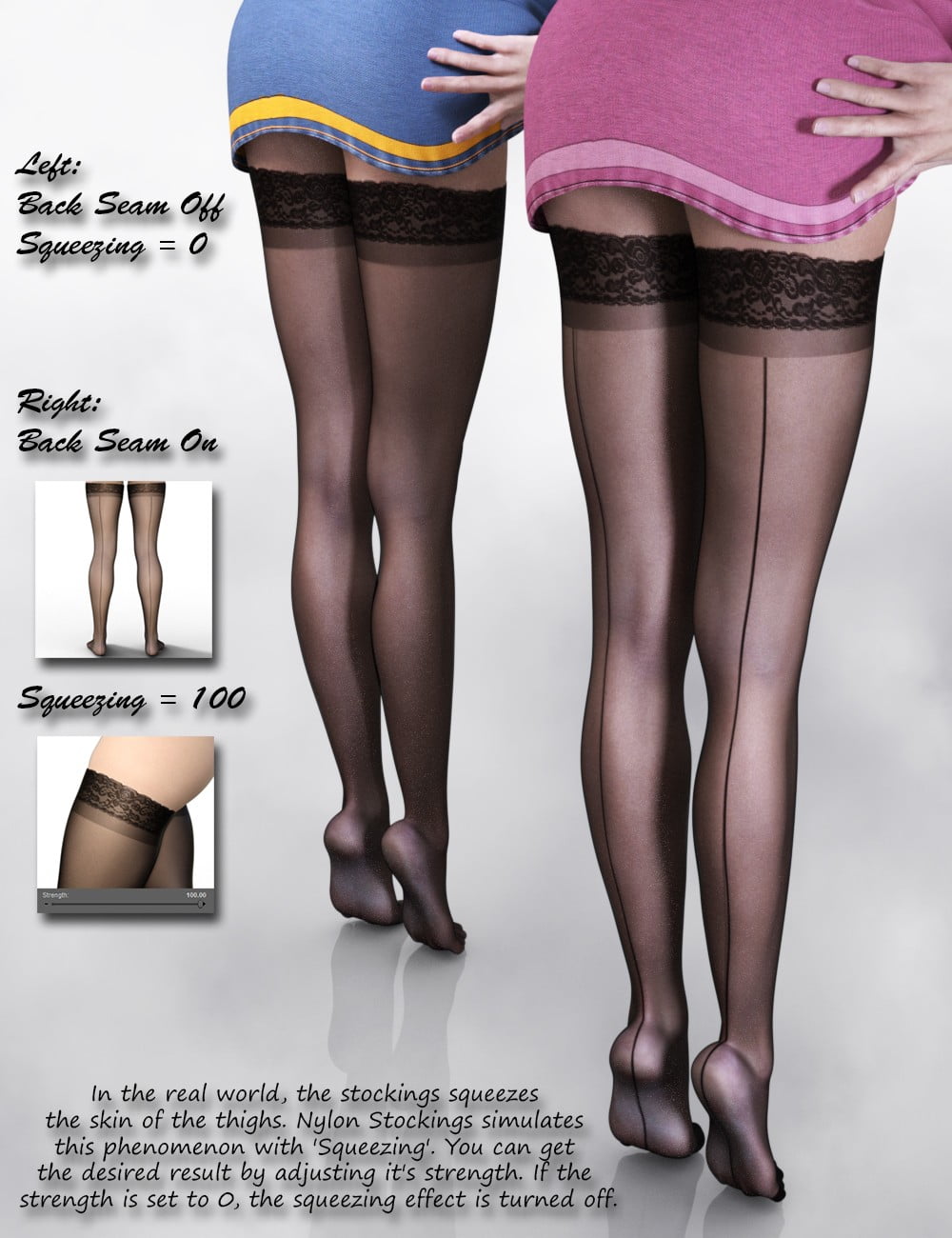 Nylon Stockings for Genesis 3 and 8 Females