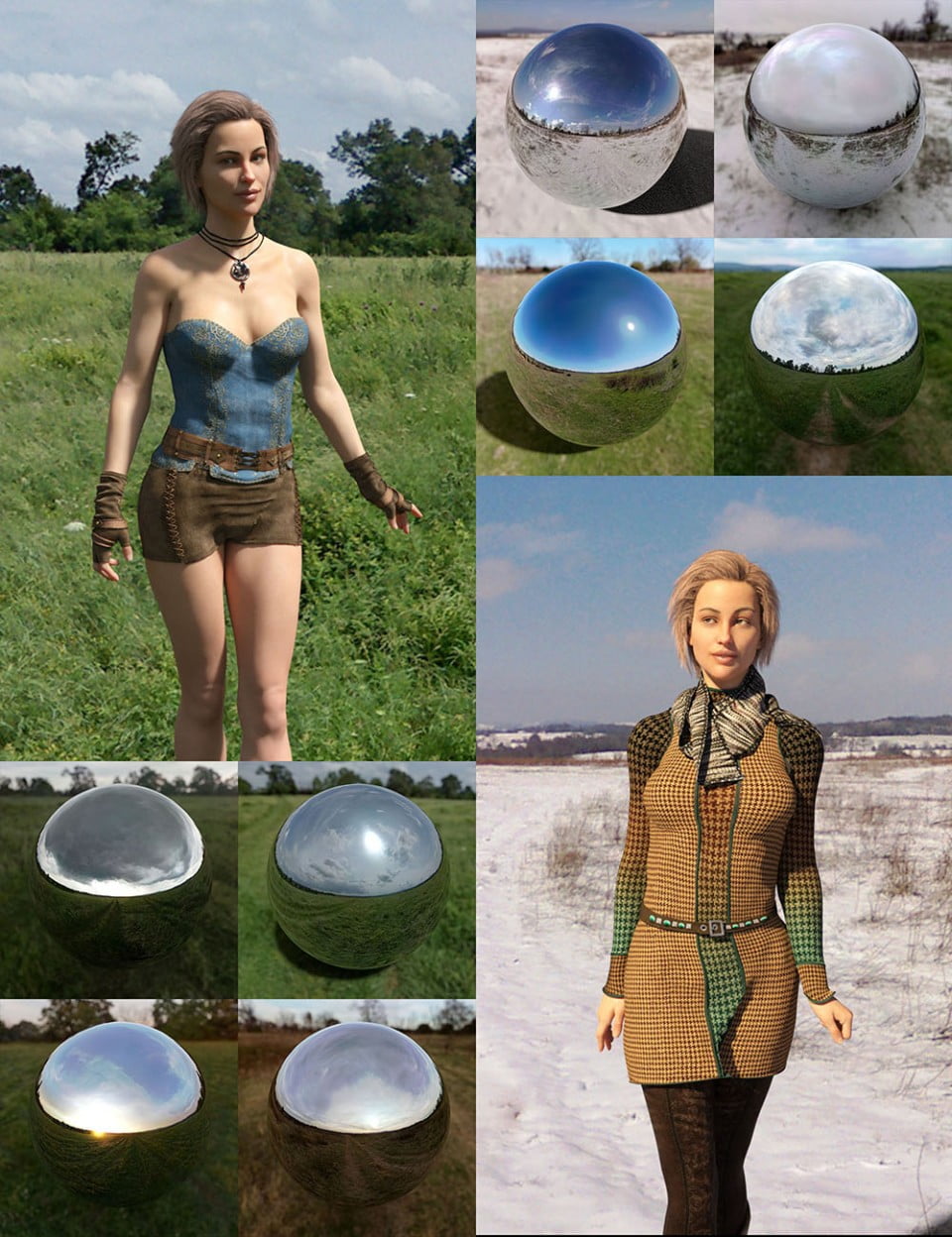 Orestes Iray HDRI Environment - Four Seasons Field