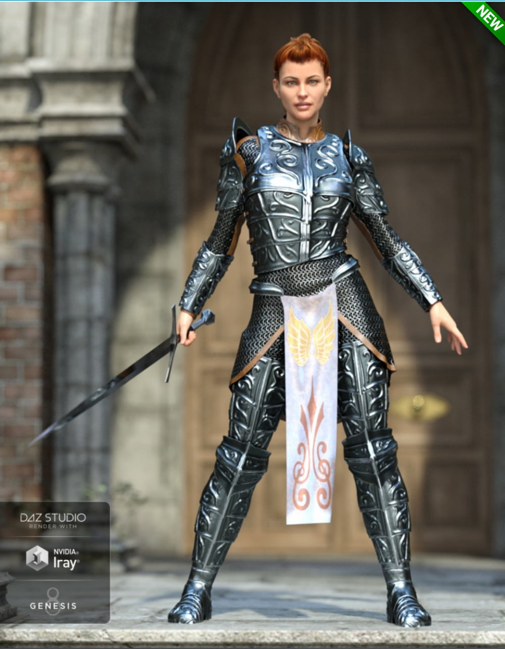 dForce High Paladin for Genesis 8 Female(s)