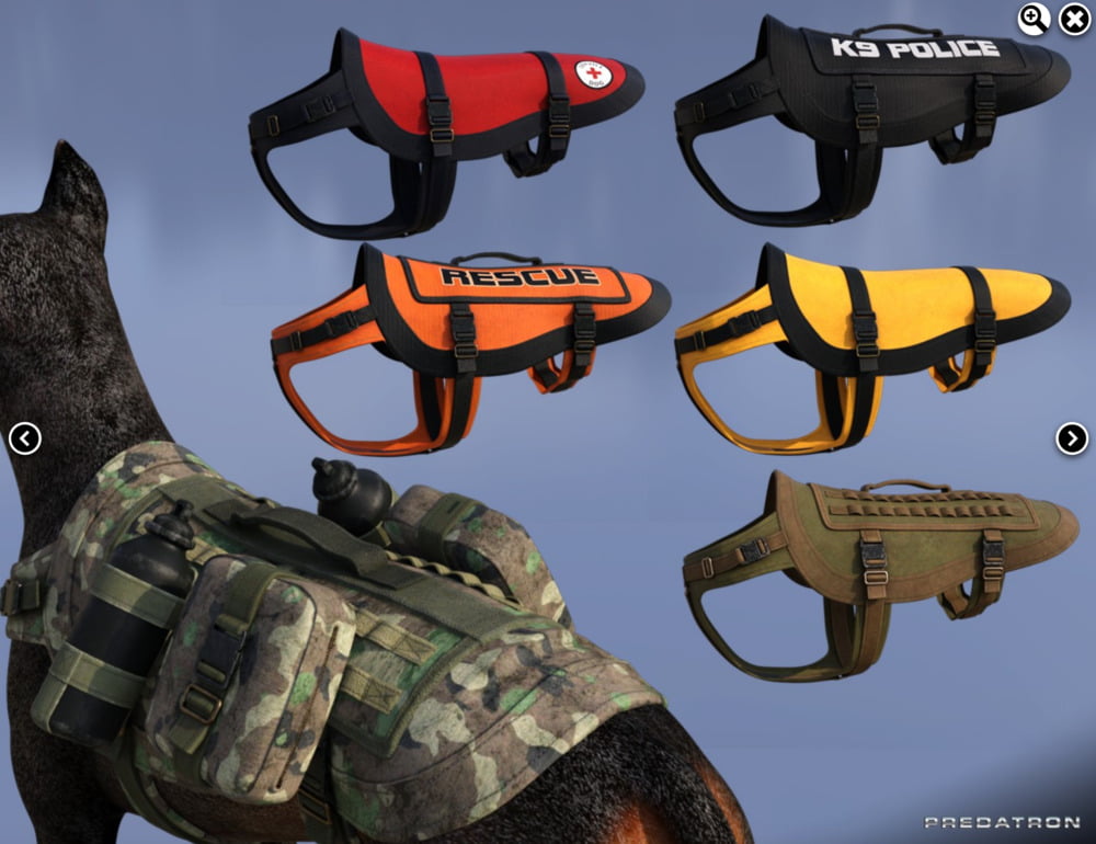 Utility Dog Vests for Daz Dog 8