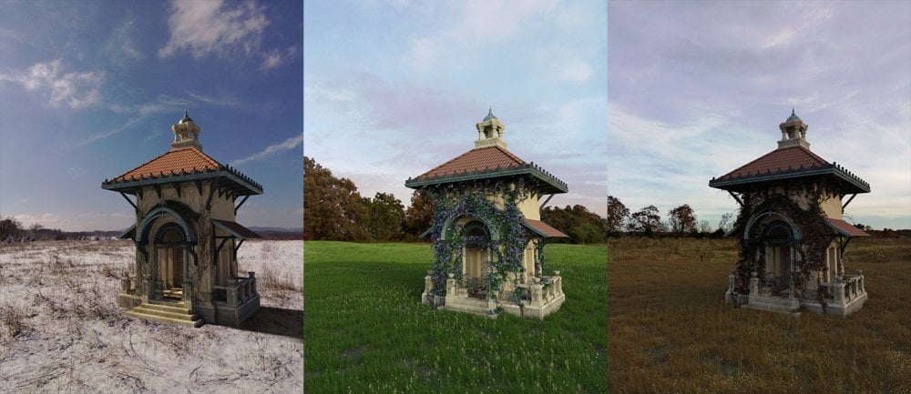 Orestes Iray HDRI Environment - Four Seasons Field