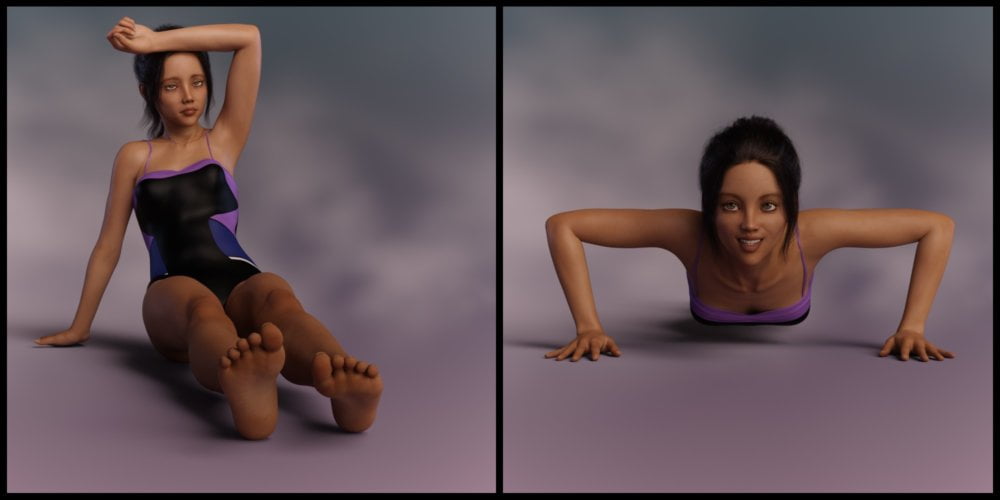 Action Poses for Teen Kaylee 8 and Genesis 8 Female