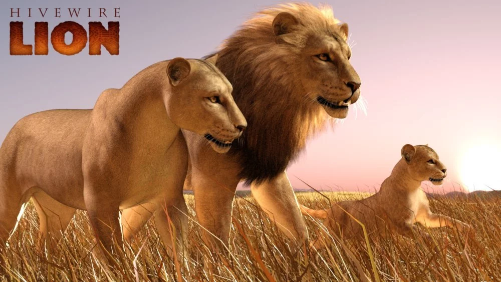 HiveWire Lion Family ⋆ 3d-stuff Community
