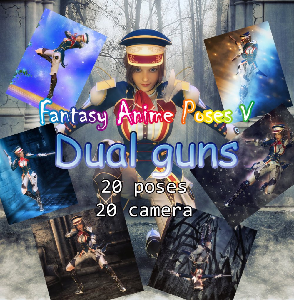 Fantasy Anime Poses V_Dual Guns for G3