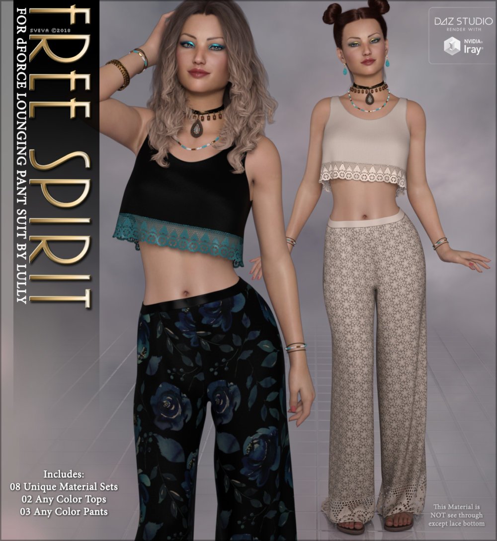 Free Spirit for dForce Lounging Pant Suit G8F