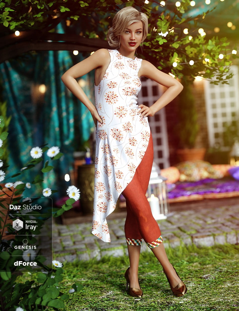 dForce Casual Spring Outfit for Genesis 8 Female(s)