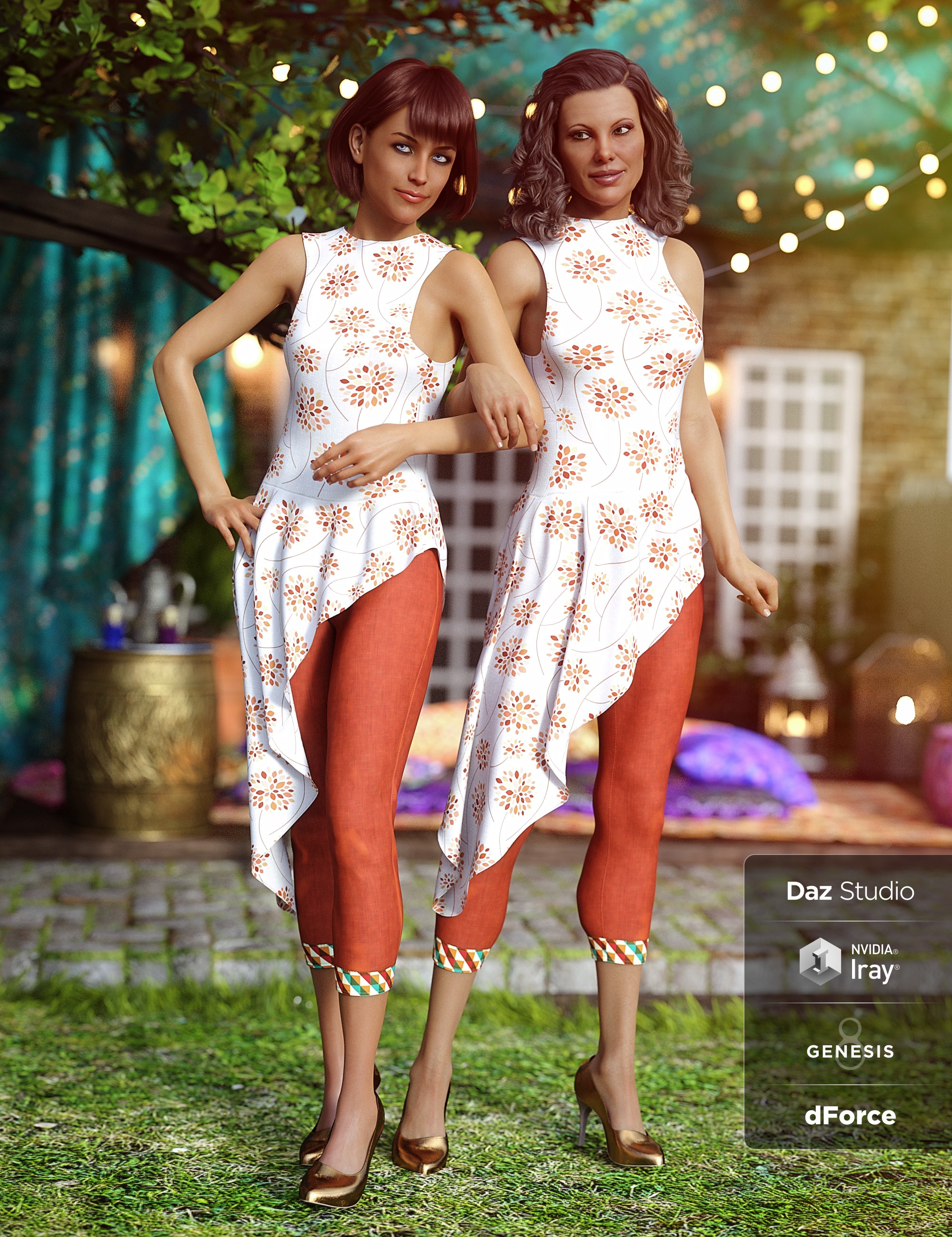 dForce Casual Spring Outfit for Genesis 8 Female(s)