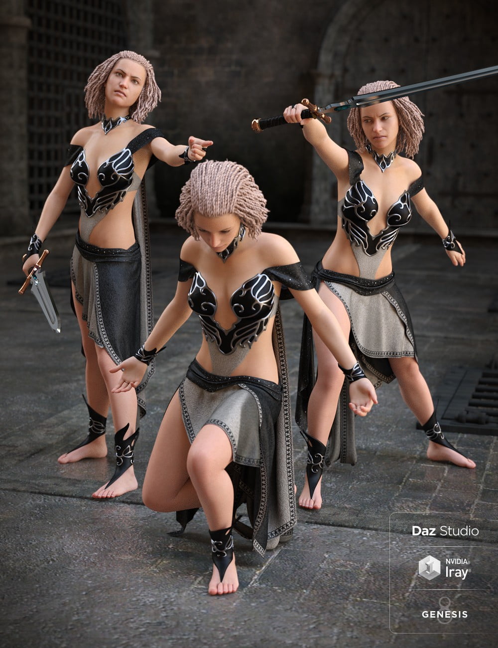 Regal Guardian Poses for Genesis 3 & 8 Female