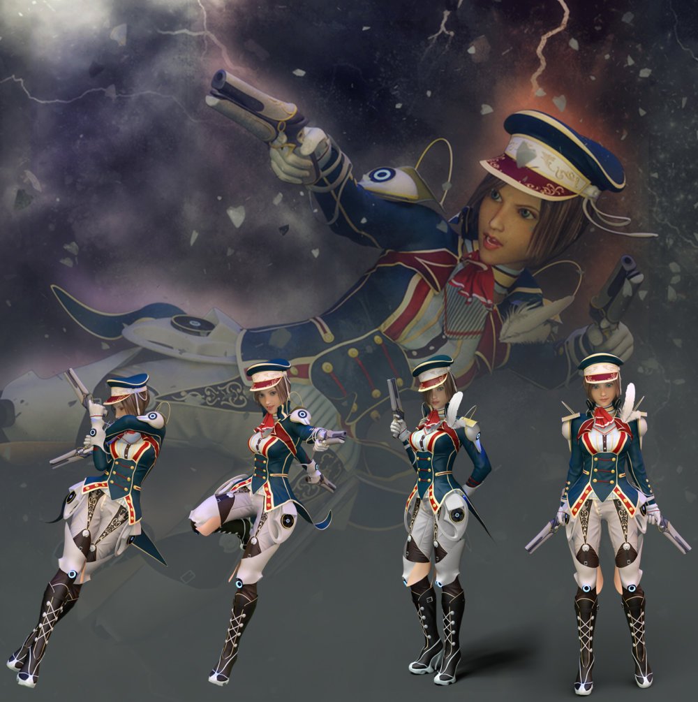 Fantasy Anime Poses V_Dual Guns for G3