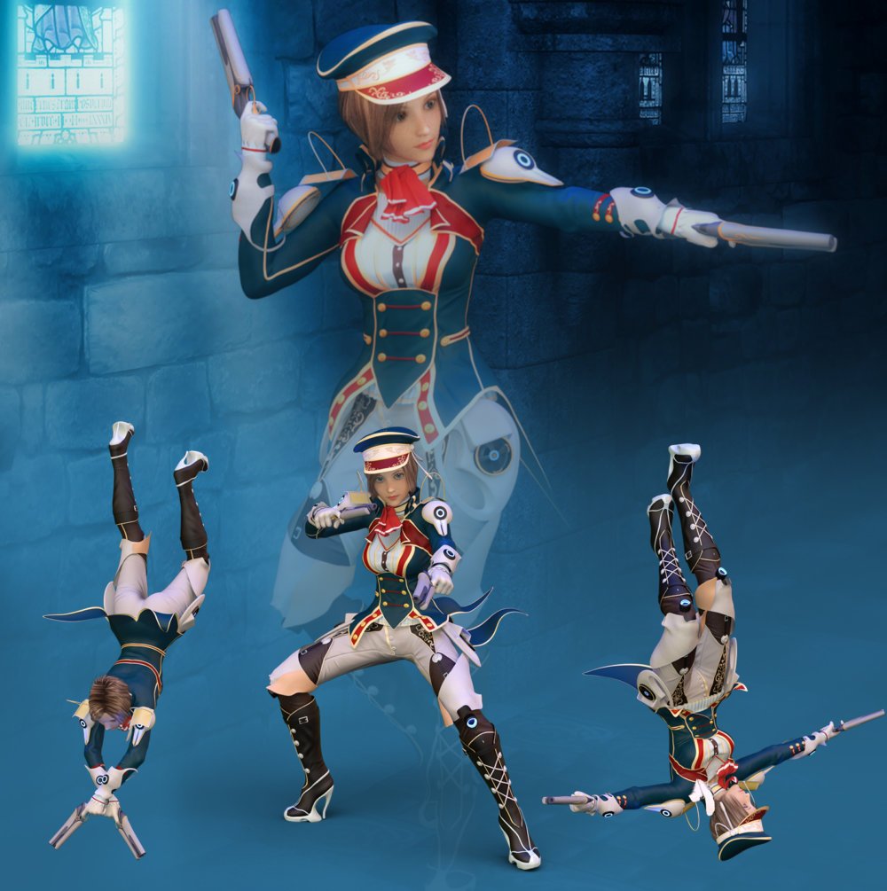 Fantasy Anime Poses V_Dual Guns for G3