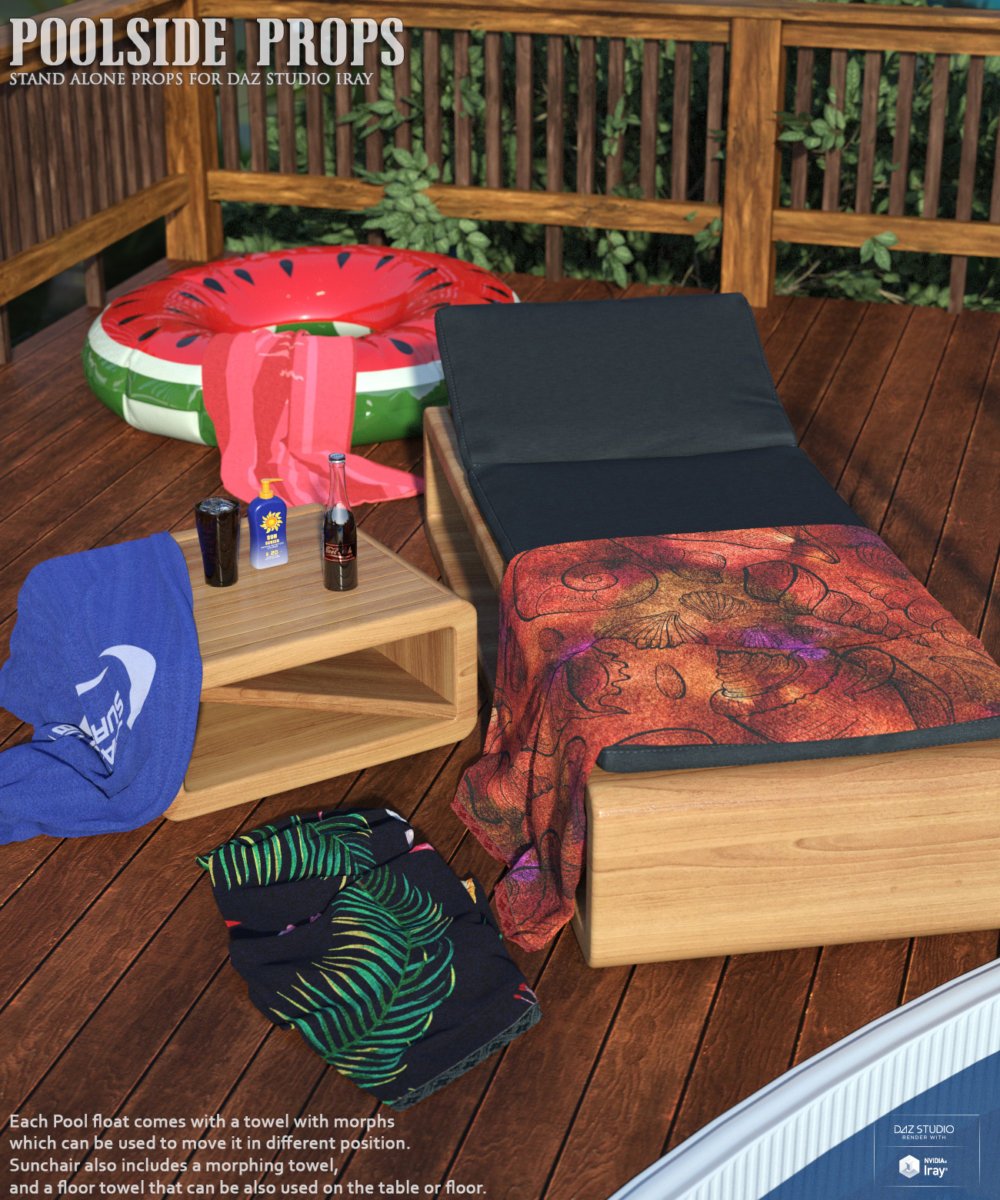Poolside Props Daz Studio