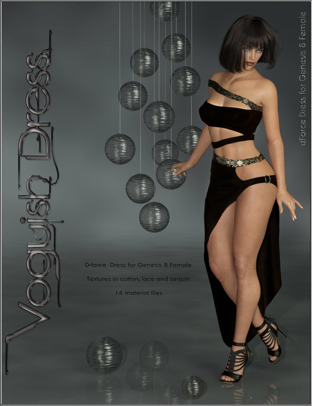 dForce-Voguish Dress for Genesis 8 Female