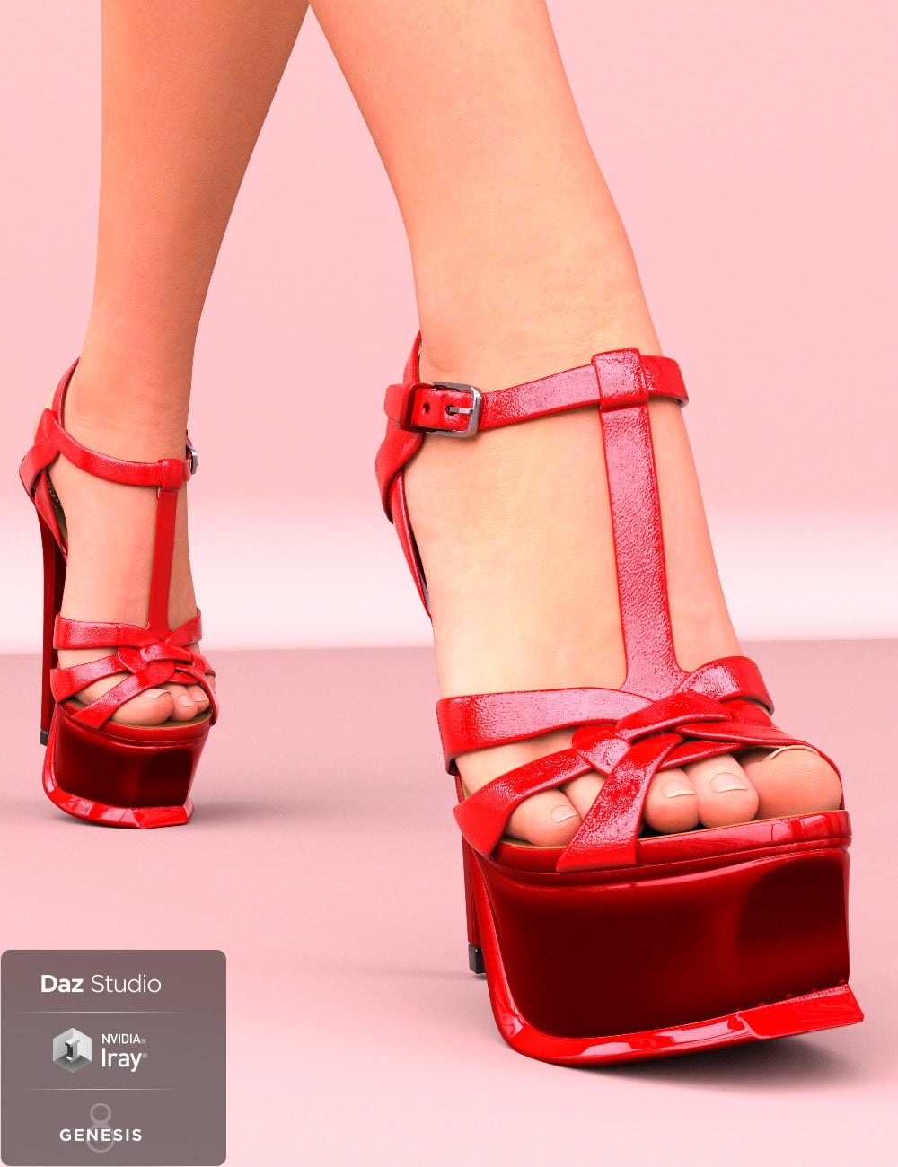 Elin Sandals for Genesis 8 Female(s)