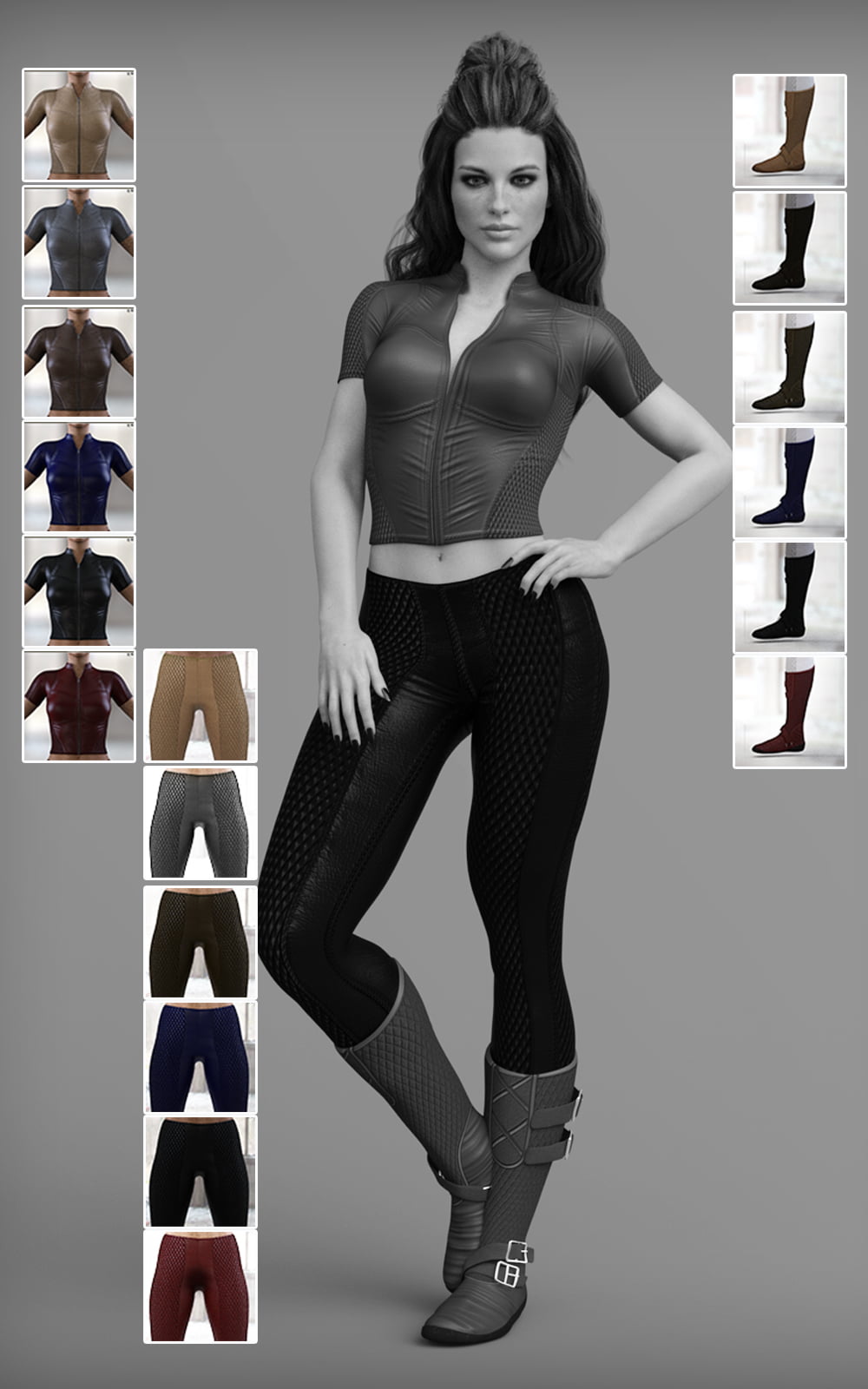 X-Fashion Dark Outfit for Genesis 8 Females