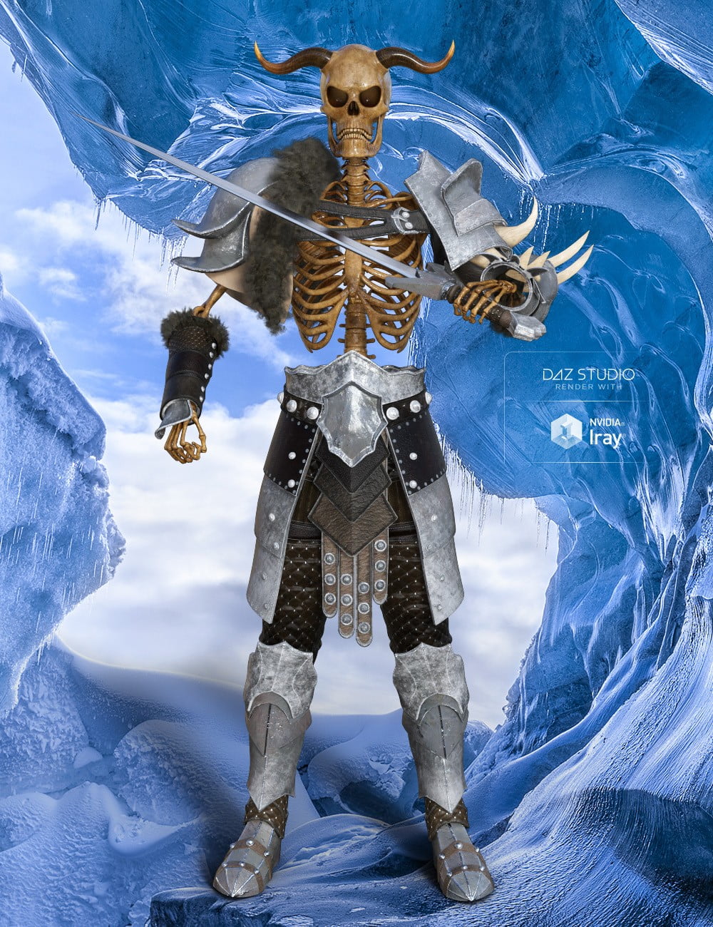 Midnight Skeleton for Genesis 8 Male