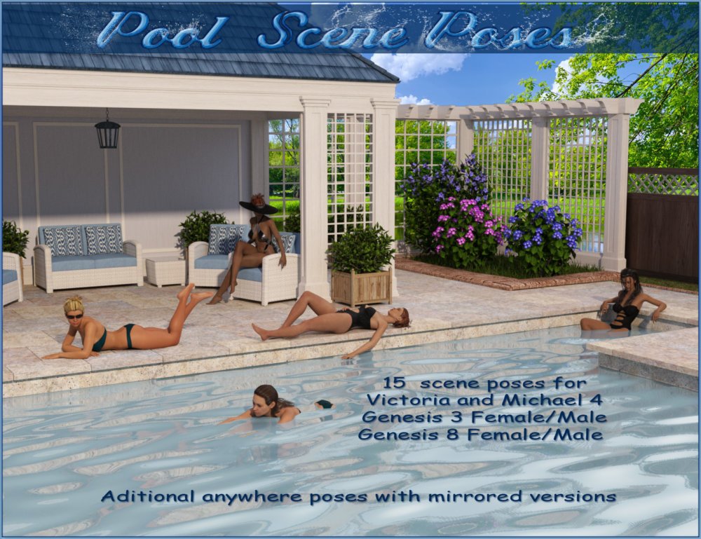 Pool Scene Poses – V4,M4-G3 and G8