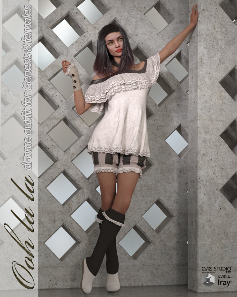 Ooh la la - dforce outfit for Genesis 8 Female(s)