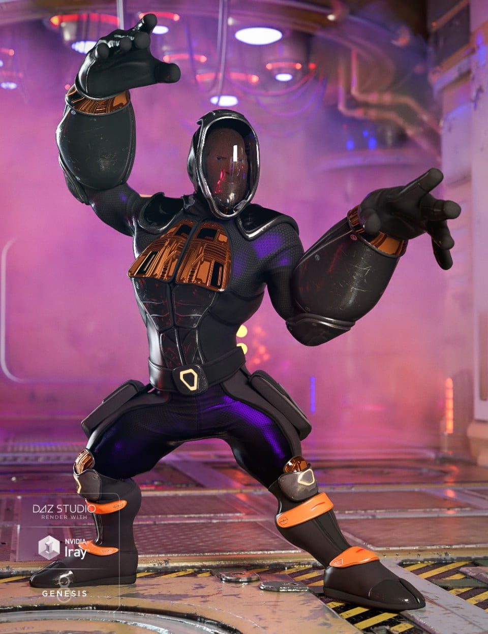 Sci-fi Ninja Outfit for Genesis 8 Male(s) – 3d-stuff Community