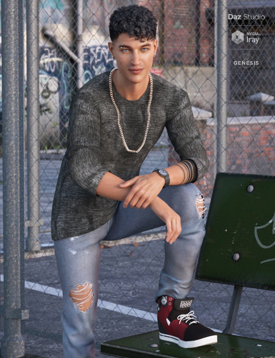Street Style Outfit for Genesis 8 Male(s)