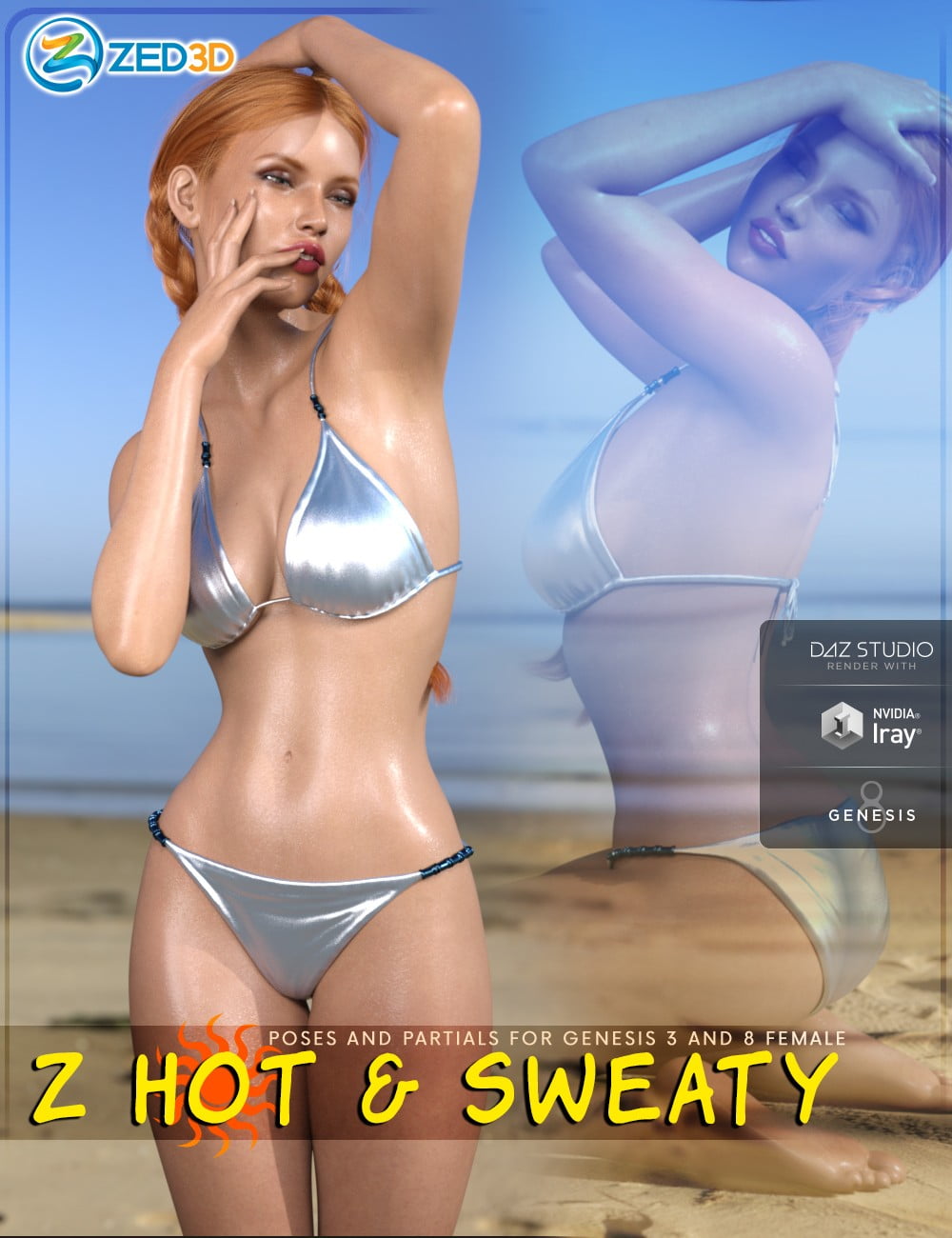 Z Hot and Sweaty - Poses and Partials for Genesis 3 and 8 Female