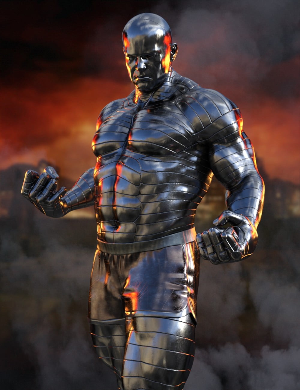 Massive Metal Skin Textures for Genesis 8 Male(s)