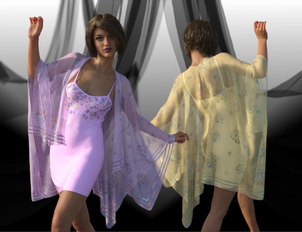 dForce Shirred Dress Outfit for Genesis 8 Female(s)