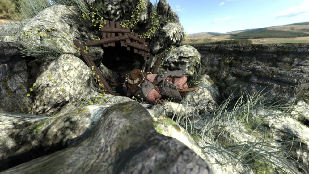 War Beast: Burrogen Cave Entry Scene Set