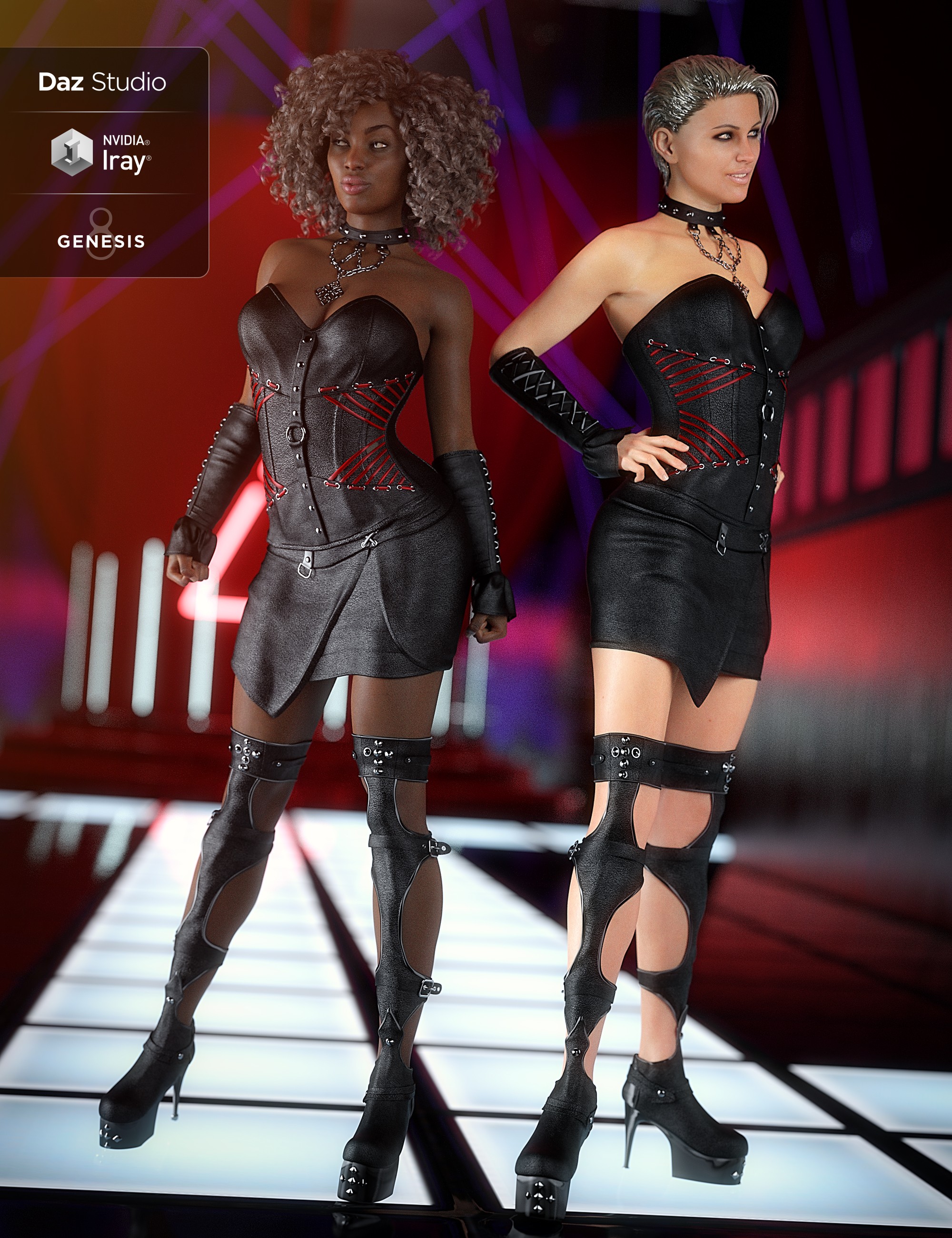 Dark Whispers Outfit for Genesis 8 Female(s)