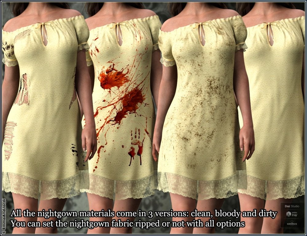 dForce Night Walker Outfit, Props and Poses For Genesis 8 Female(s)