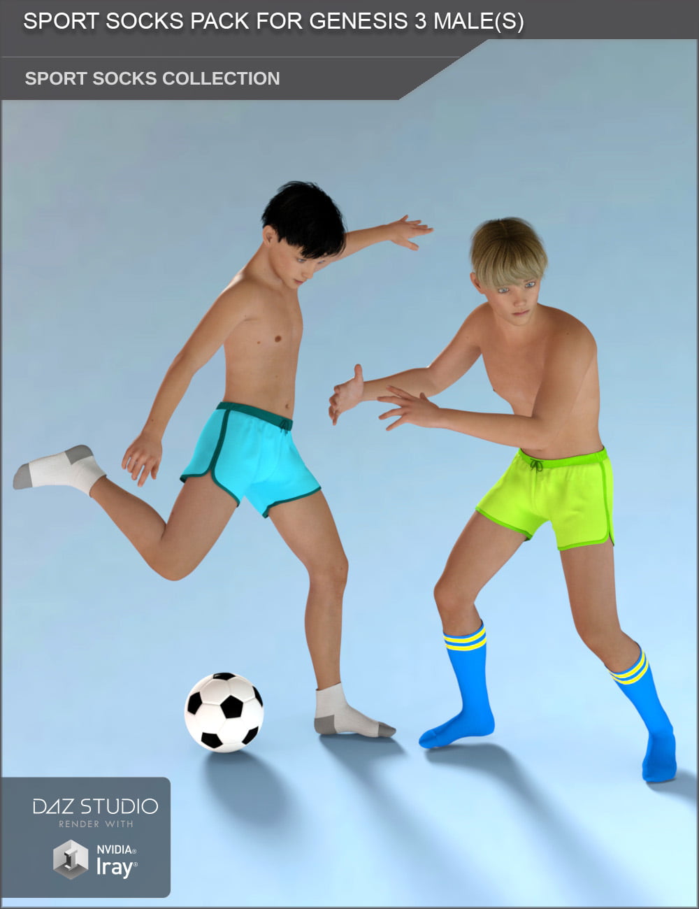 Sport Socks Pack for Genesis 3 Males