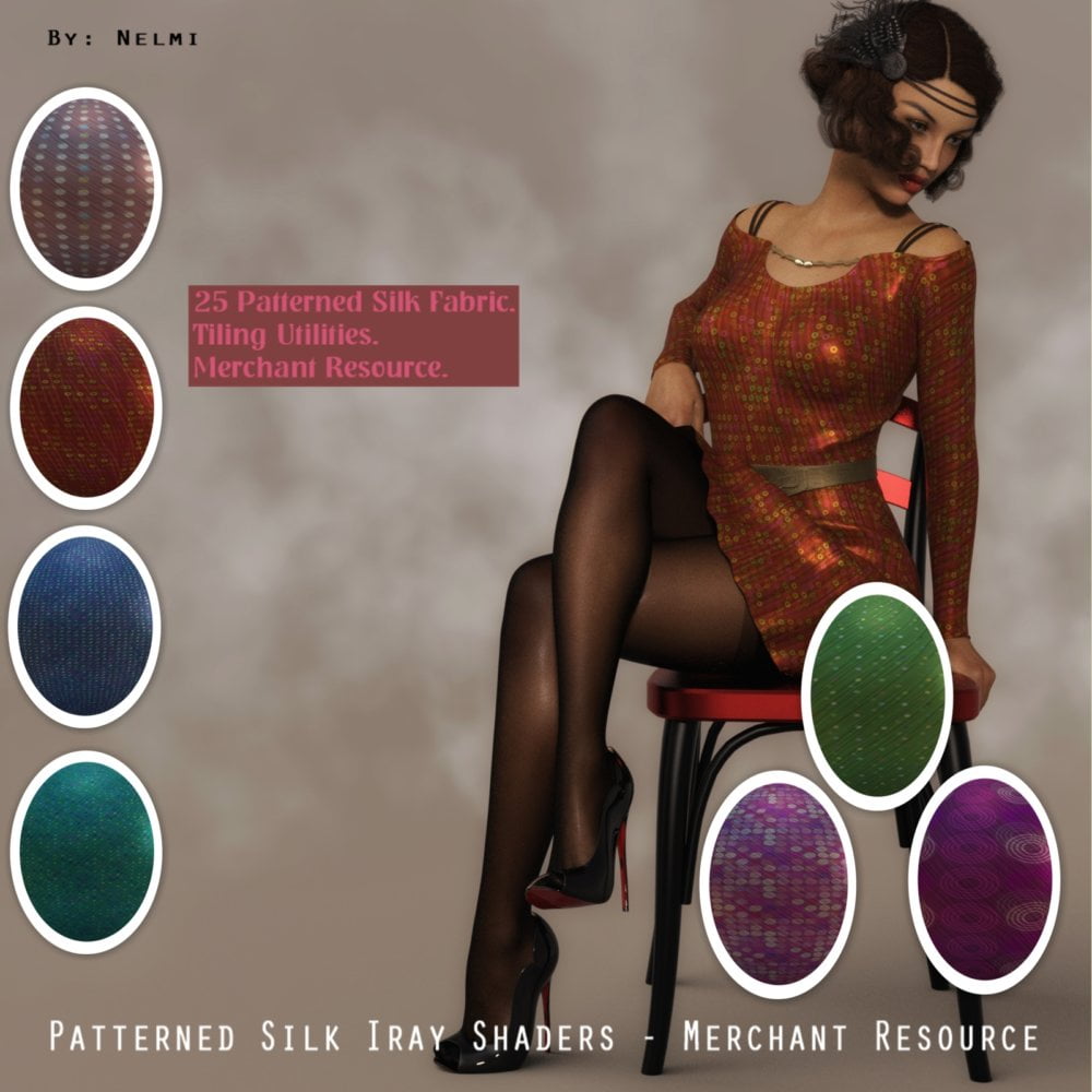 Patterned Silk Fabric Iray Shaders - MR