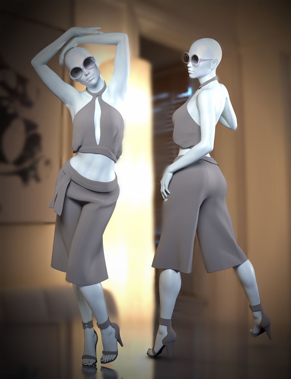 dForce CB Casual Friday Outfit for Genesis 8 Female(s)