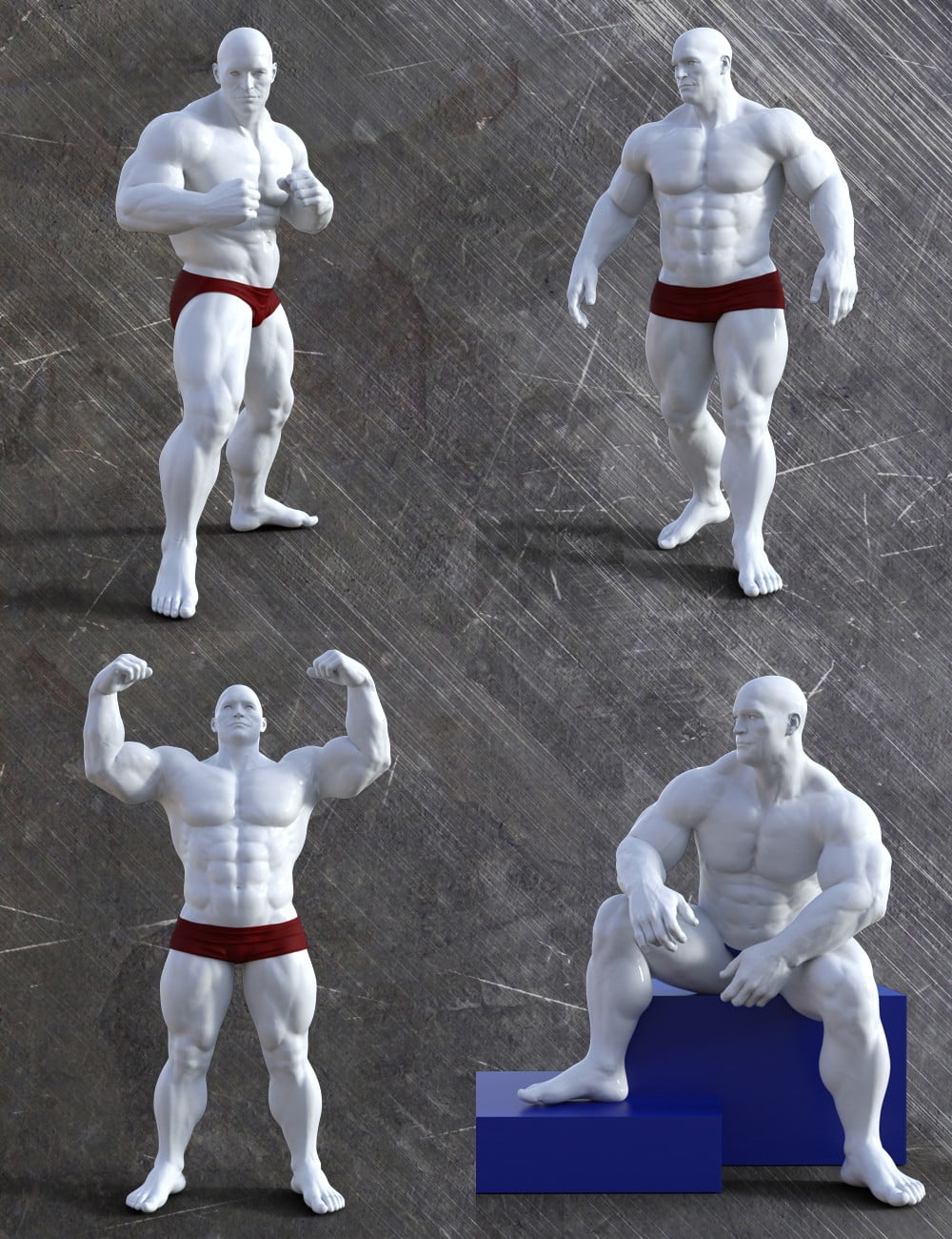 Alpha Male Poses for The Brute 8 and Genesis 8 Male