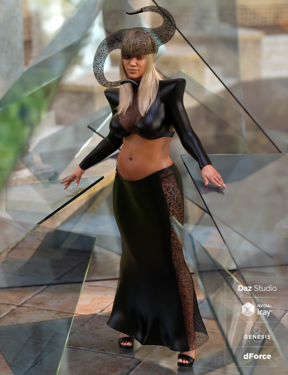 dForce Cornibus Outfit for Genesis 8 Female(s)