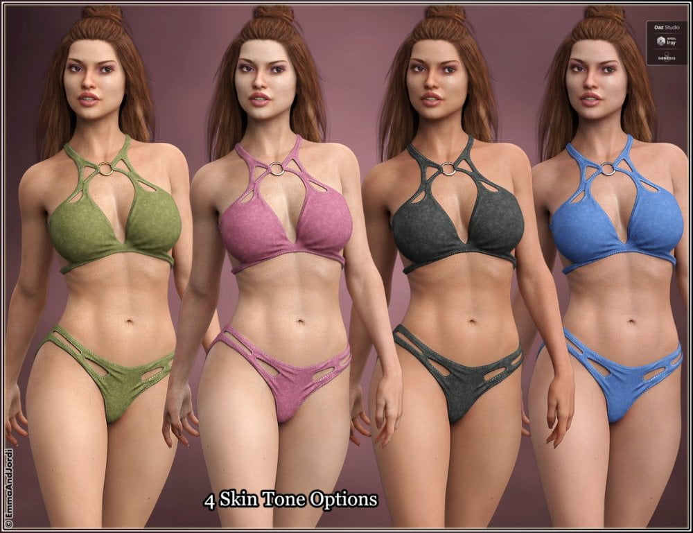 EJ Juncal Deluxe Pack for Genesis 8 Female Character, Fantasykini and Expressions