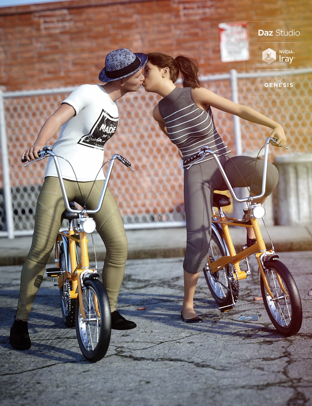 Love on 2 Wheels Poses for Genesis 8
