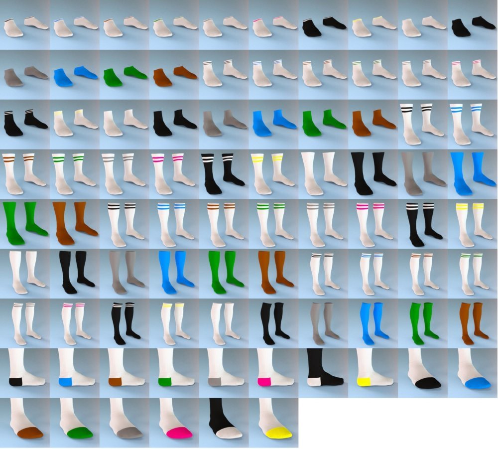 Sport Socks Pack for Genesis 3 Males