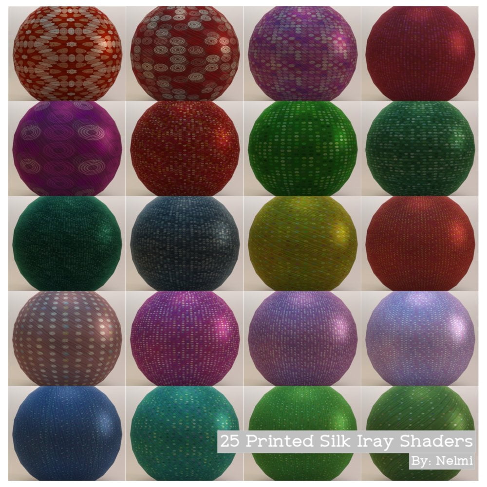Patterned Silk Fabric Iray Shaders - MR
