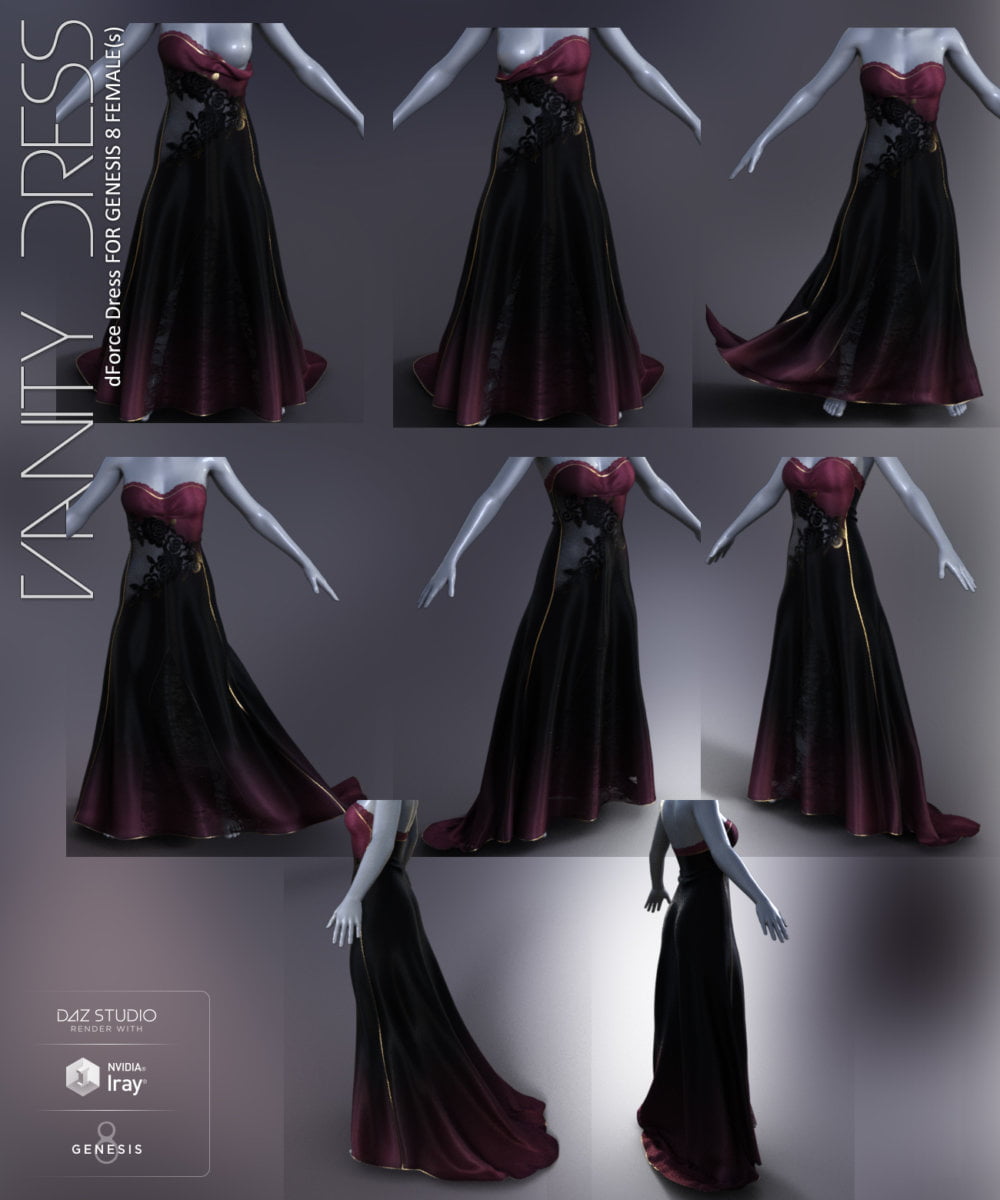 dForce Vanity Dress for Genesis 8 Females