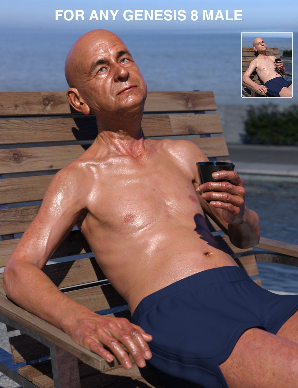 Wet and Tanned Skins for Genesis 8 Bundle