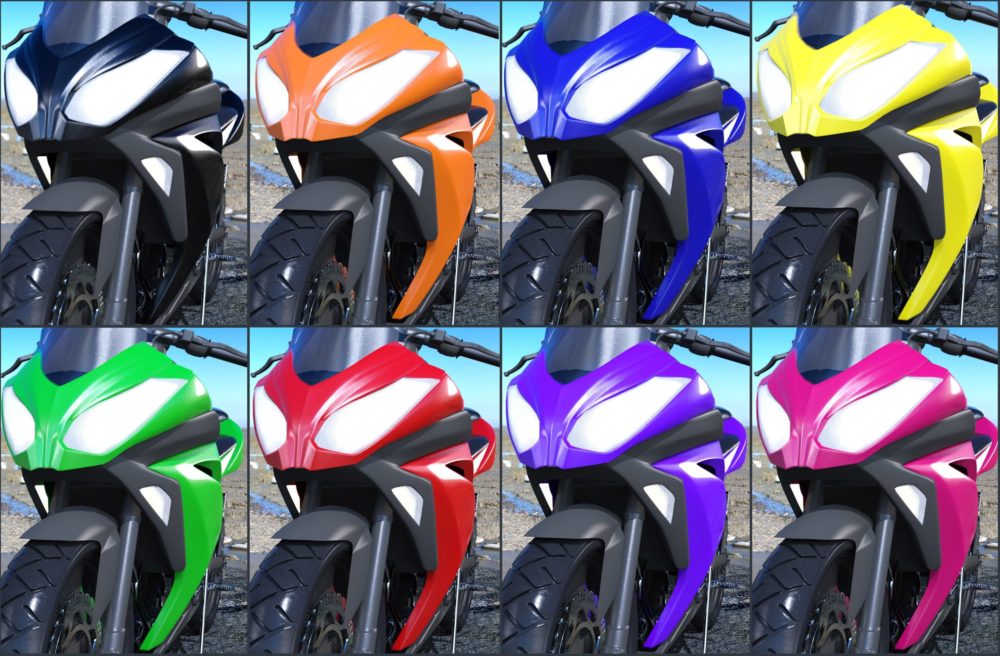 Z Sport Motorbike and Poses for Genesis 3 and 8