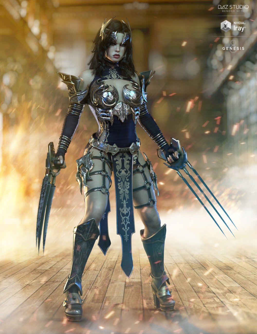 dForce Lilikh Outfit and Weapons for Genesis 8 Female(s)